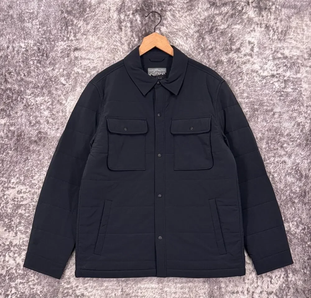 J Crew Shirt Jacket Medium Mens Primaloft Insulated Overshirt Nordic Blue